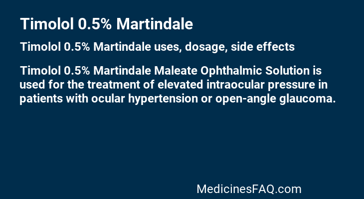 Timolol 0.5% Martindale