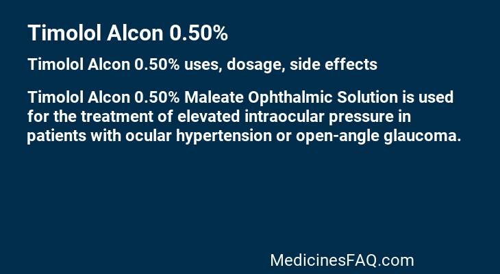 Timolol Alcon 0.50%