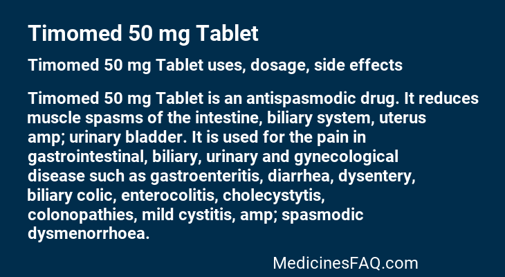 Timomed 50 mg Tablet