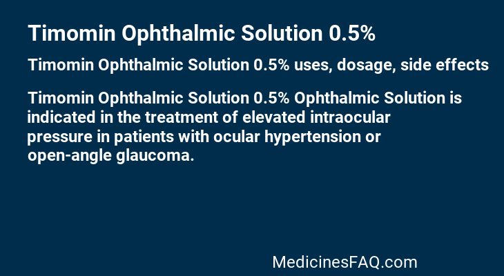Timomin Ophthalmic Solution 0.5%