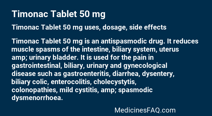 Timonac Tablet 50 mg