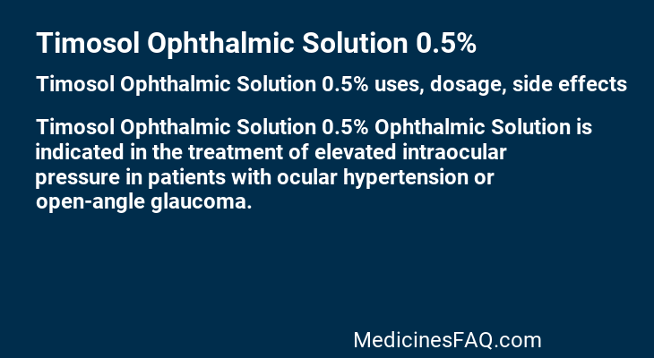 Timosol Ophthalmic Solution 0.5%