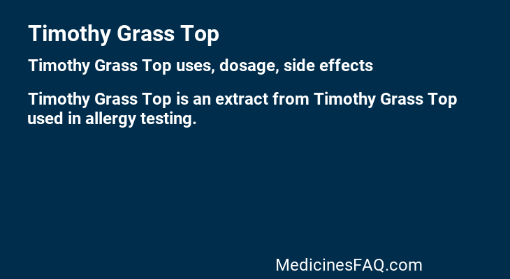 Timothy Grass Top