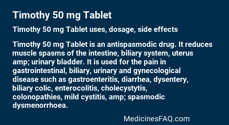 Timothy 50 mg Tablet