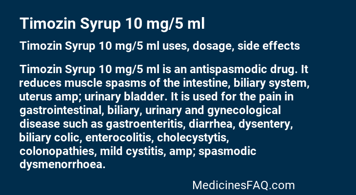 Timozin Syrup 10 mg/5 ml
