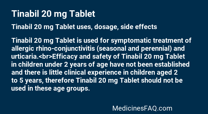 Tinabil 20 mg Tablet