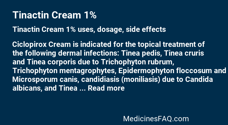 Tinactin Cream 1%