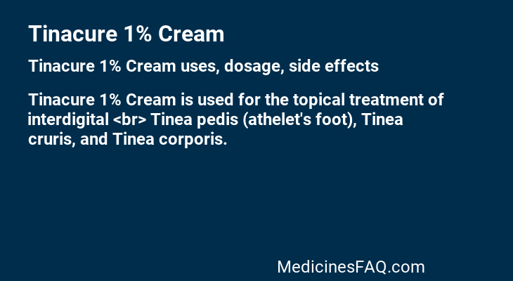 Tinacure 1% Cream