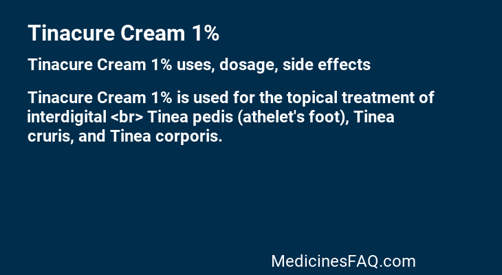 Tinacure Cream 1%