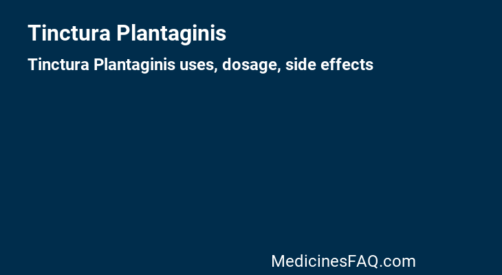 Tinctura Plantaginis