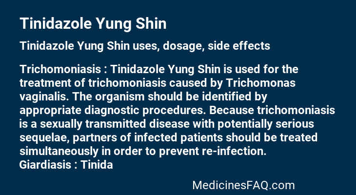 Tinidazole Yung Shin