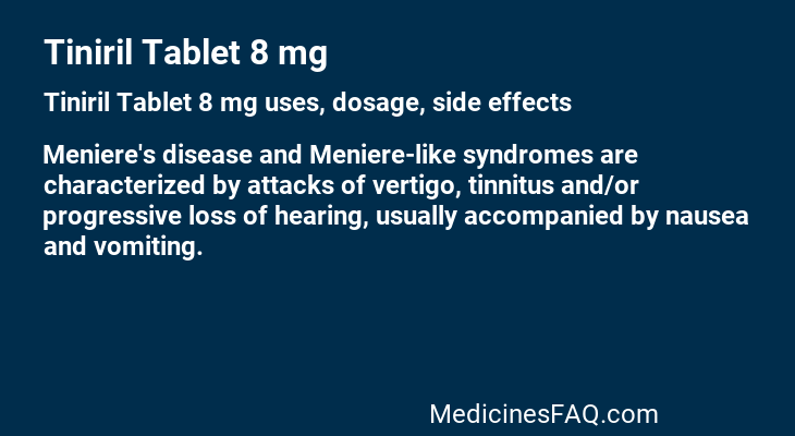 Tiniril Tablet 8 mg