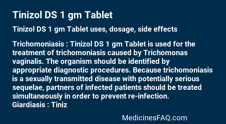 Tinizol DS 1 gm Tablet