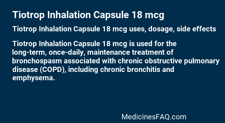 Tiotrop Inhalation Capsule 18 mcg