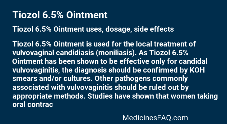 Tiozol 6.5% Ointment