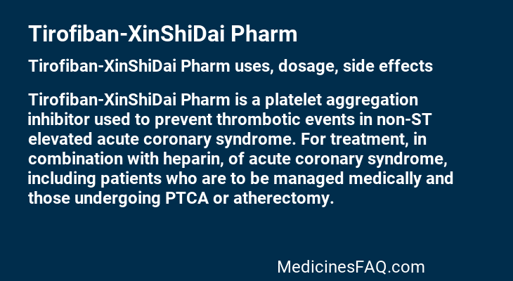 Tirofiban-XinShiDai Pharm