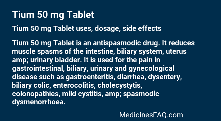 Tium 50 mg Tablet