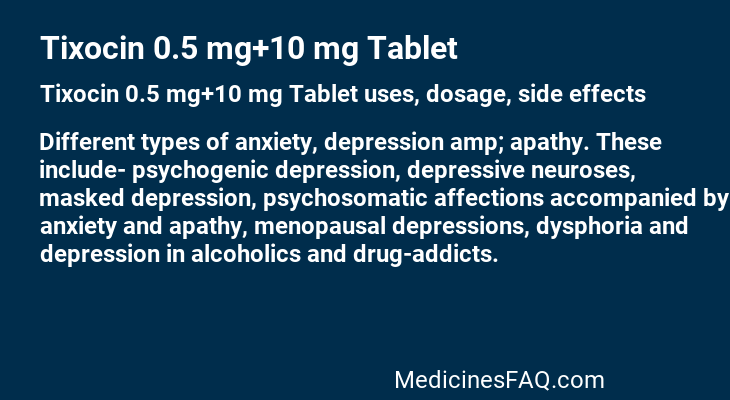 Tixocin 0.5 mg+10 mg Tablet