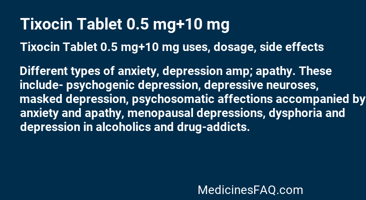 Tixocin Tablet 0.5 mg+10 mg