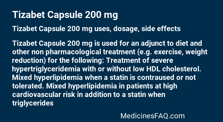 Tizabet Capsule 200 mg