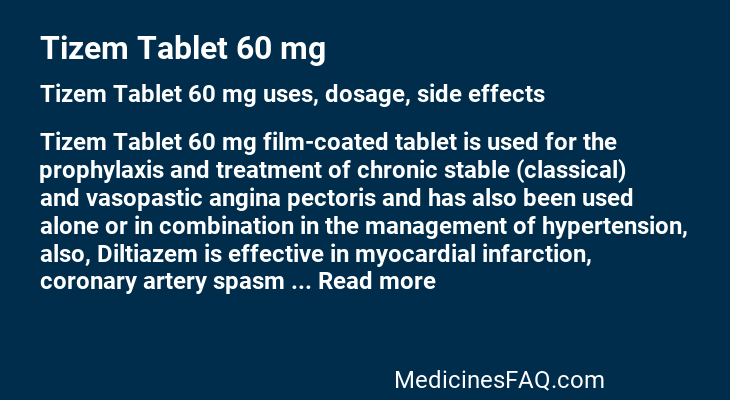 Tizem Tablet 60 mg