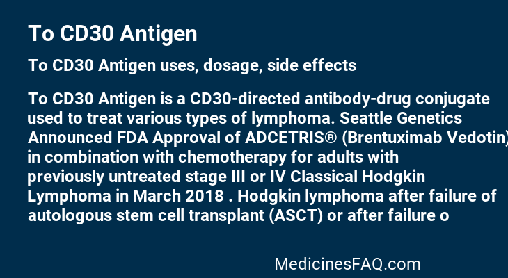 To CD30 Antigen