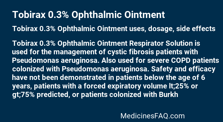 Tobirax 0.3% Ophthalmic Ointment