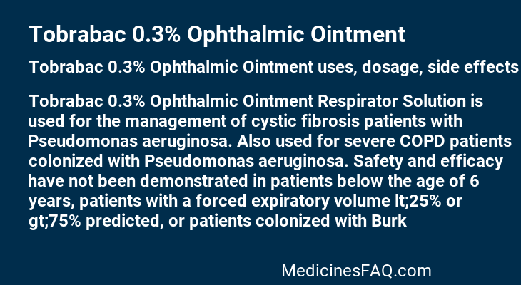 Tobrabac 0.3% Ophthalmic Ointment