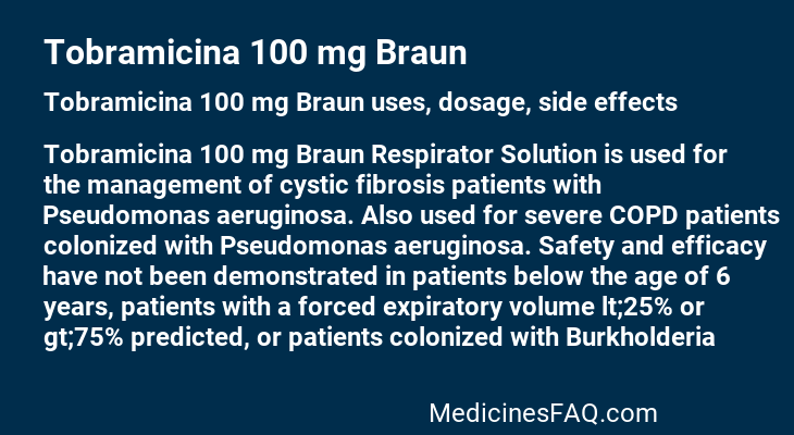 Tobramicina 100 mg Braun