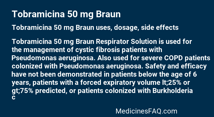 Tobramicina 50 mg Braun