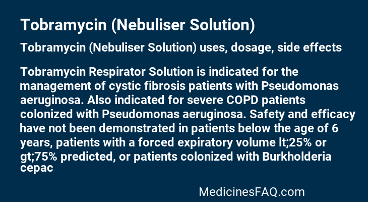 Tobramycin (Nebuliser Solution)