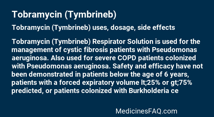 Tobramycin (Tymbrineb)