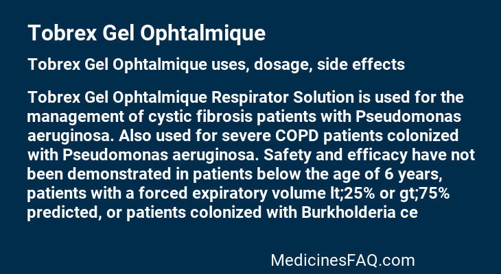 Tobrex Gel Ophtalmique