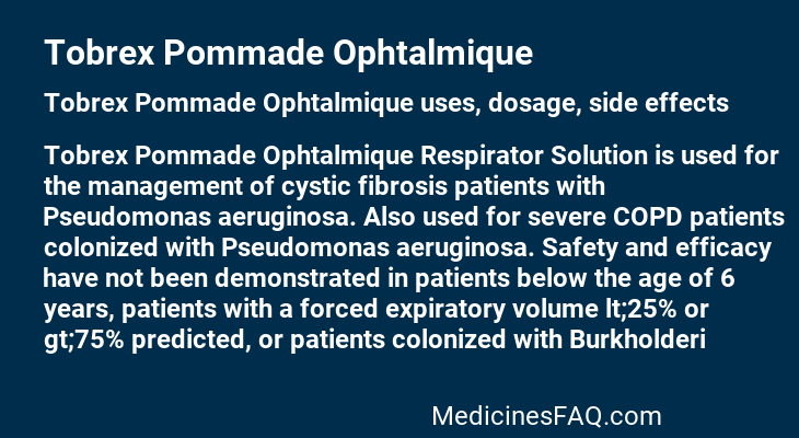 Tobrex Pommade Ophtalmique