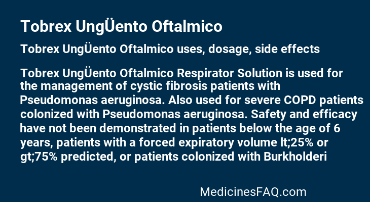 Tobrex UngÜento Oftalmico