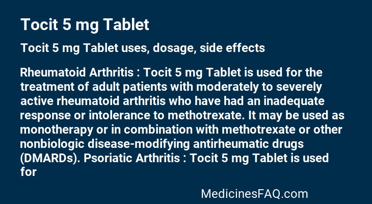 Tocit 5 mg Tablet