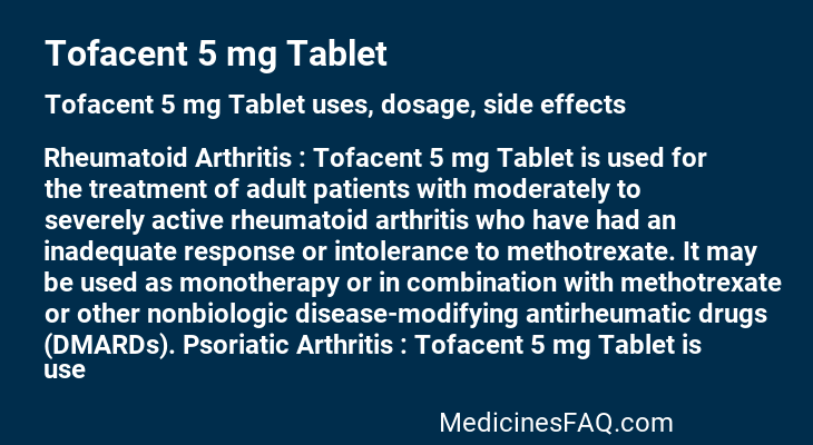 Tofacent 5 mg Tablet