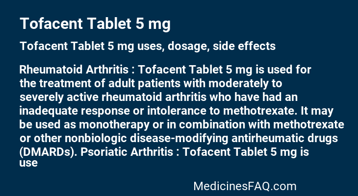 Tofacent Tablet 5 mg