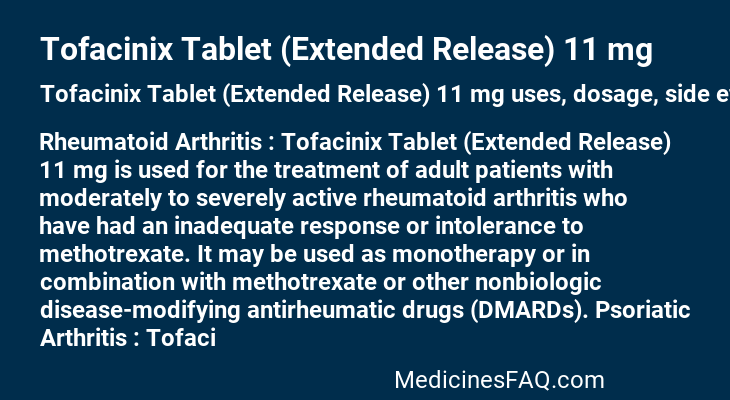 Tofacinix Tablet (Extended Release) 11 mg
