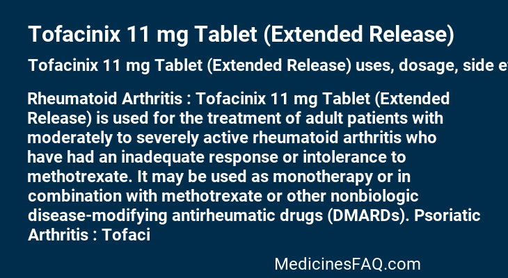 Tofacinix 11 mg Tablet (Extended Release)