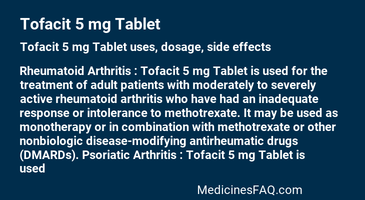 Tofacit 5 mg Tablet