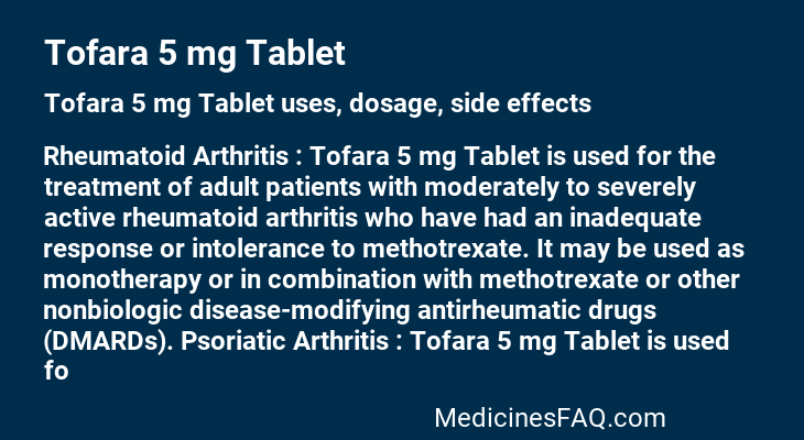 Tofara 5 mg Tablet