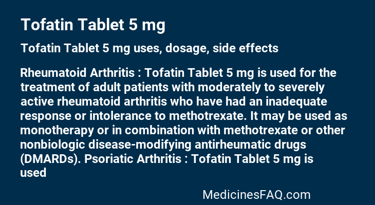 Tofatin Tablet 5 mg