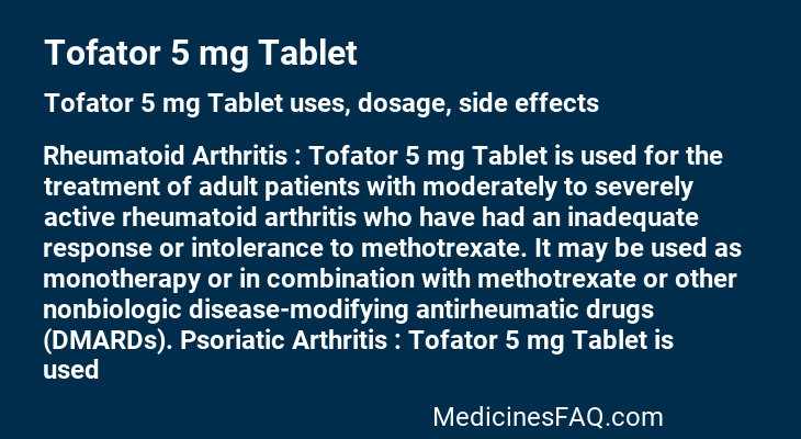 Tofator 5 mg Tablet