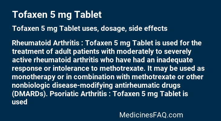 Tofaxen 5 mg Tablet