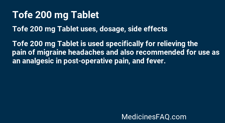 Tofe 200 mg Tablet