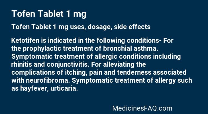 Tofen Tablet 1 mg