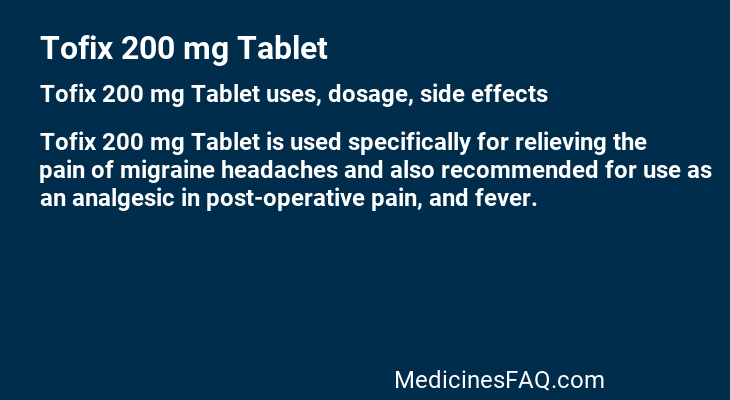 Tofix 200 mg Tablet