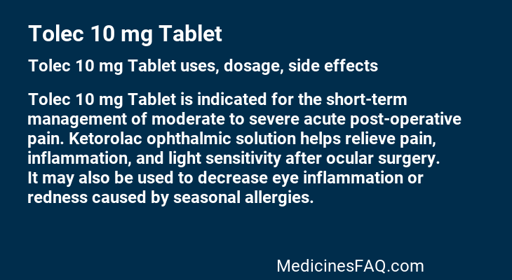 Tolec 10 mg Tablet