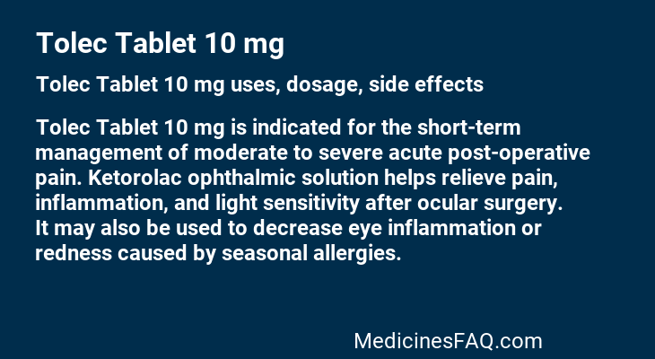 Tolec Tablet 10 mg